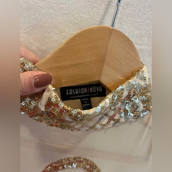 Ladies Fashion Nova Calcy Sequin Mesh Dress - Picture 4 of 4